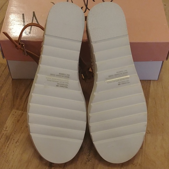 NEW Wild Paid Brown and Bronze Espadrilles Faux Leather 8 - Picture 7 of 9